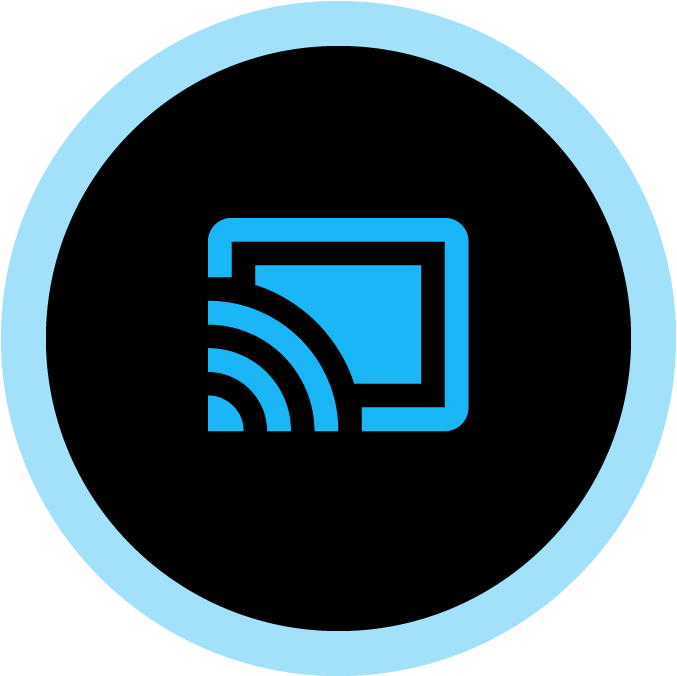 Cast Icon Blue Blue Connected On Click This Will Redirect - Vlc Chromecast (800x800), Png Download