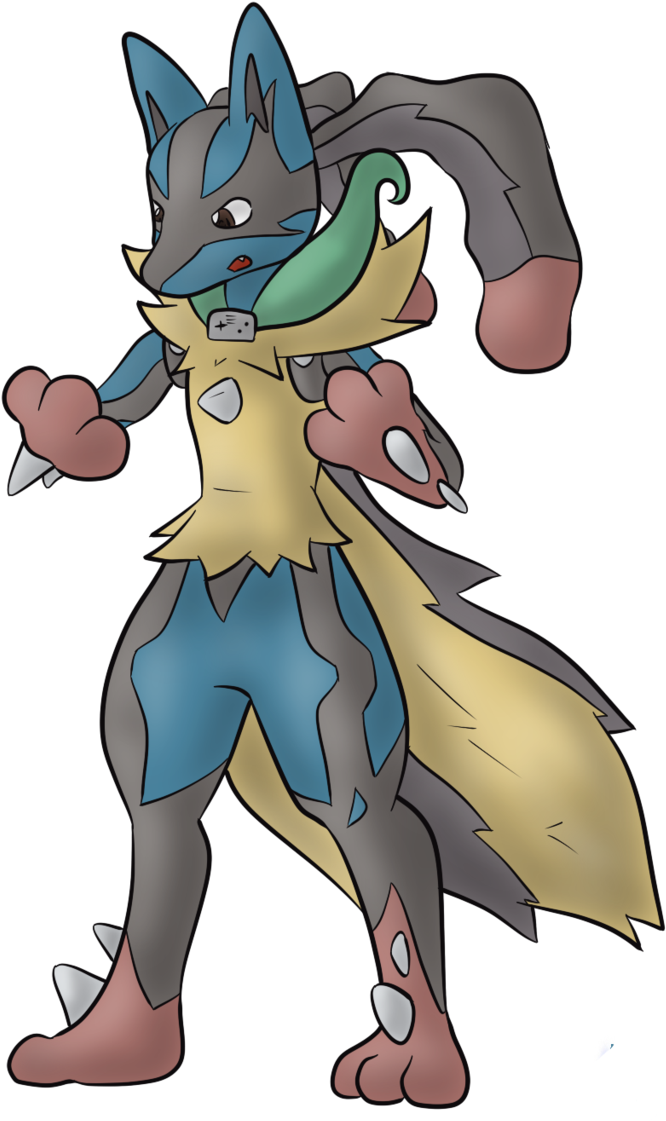 Gamefreakdx Lucario Mega Evolution By Gamefreakdx-d7fhy65 - Lucario An Evolution (699x1142), Png Download