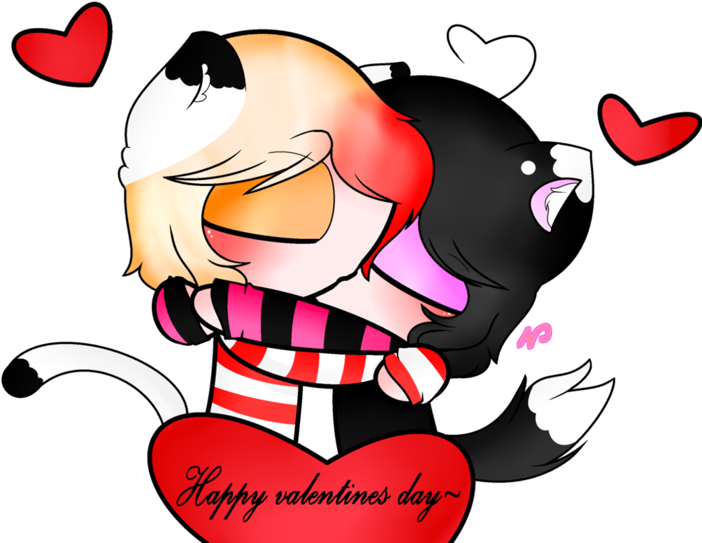 10/10 Happy Valentines Day - Cartoon (1004x777), Png Download