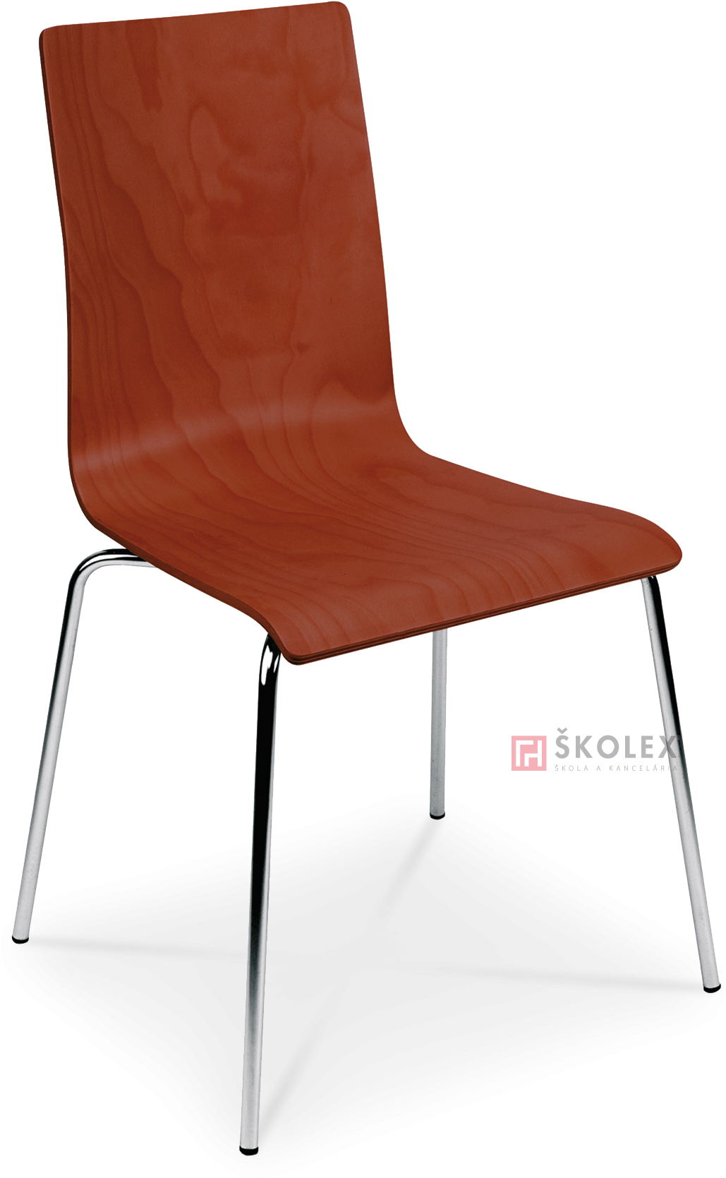 Chair Cafe Vii Wood Chrome - Chair (1131x1835), Png Download