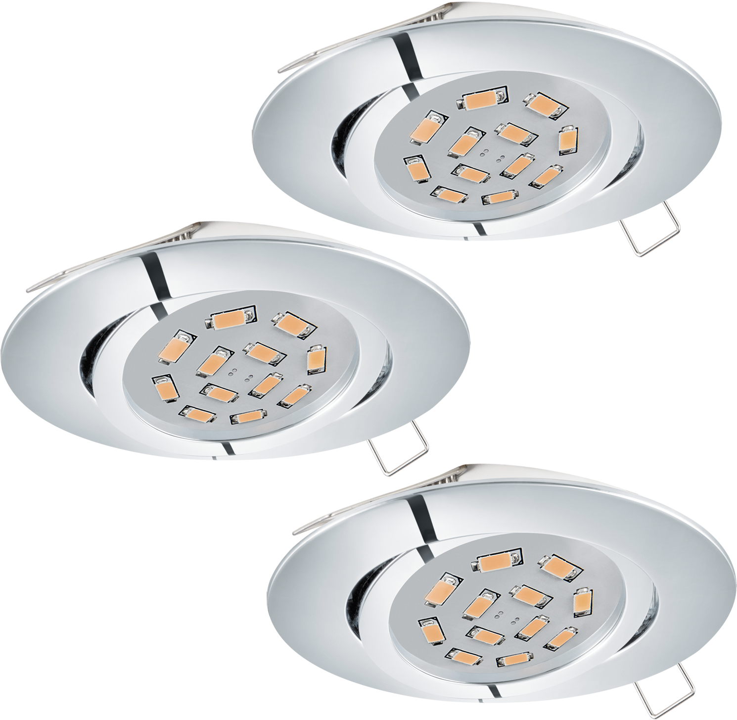 Tedo Set 3xeinbauspot Gu10-led 5w 3000k Chrom - Light Fixture (1500x1500), Png Download