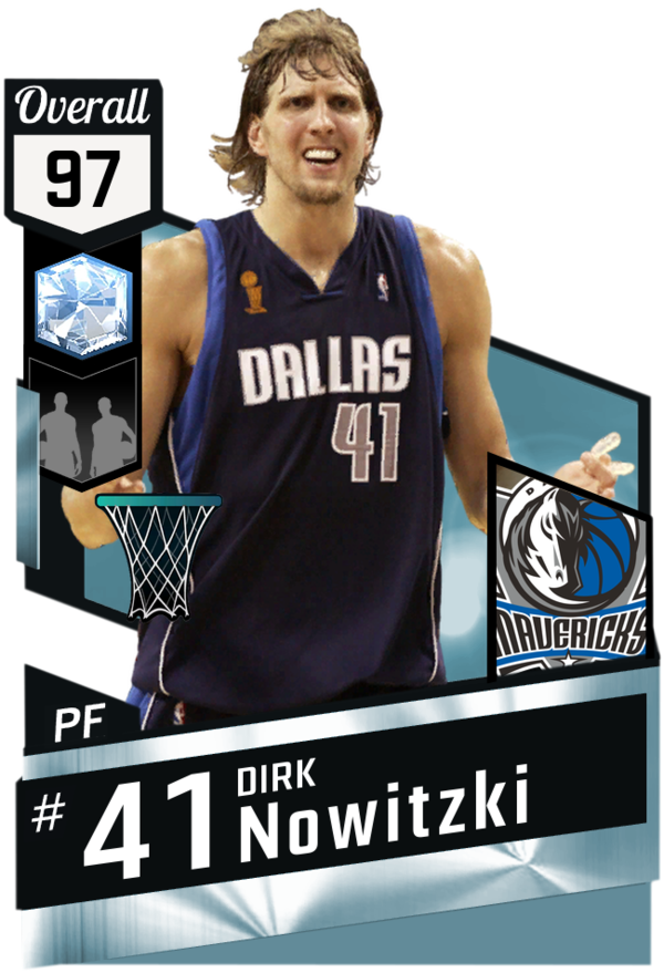 '06 Dirk Nowitzki Myteam Diamond Card - Kawhi Leonard Diamond Card (600x879), Png Download