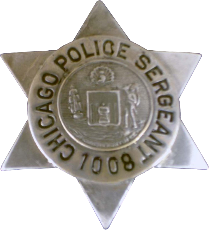 Chicago Police Sergeant Star - Badge (711x781), Png Download