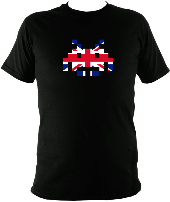 Union Jack Invader T-shirt - Shirt (595x680), Png Download