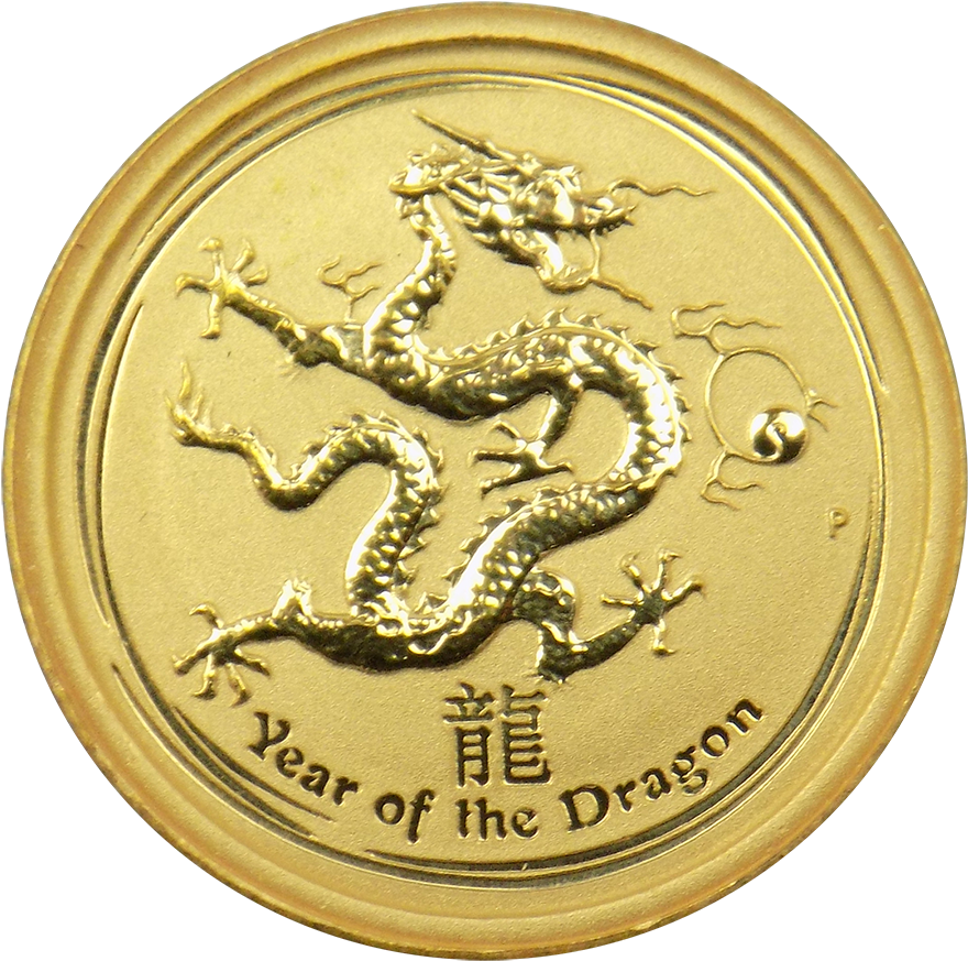 Pre-owned 2012 Australian Lunar Dragon 1/20oz Gold - Three Sisters Coin (900x900), Png Download