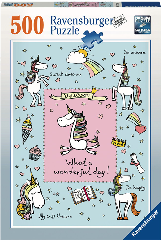 Unicornios Caricaturas - Pferde Puzzle 500 Teile (1000x800), Png Download