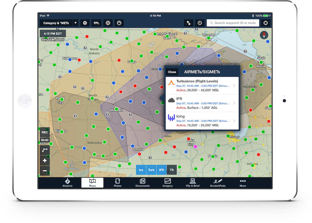 Foreflight Connects To Siriusxm Satellite Aviation - Tablet Computer (1024x732), Png Download