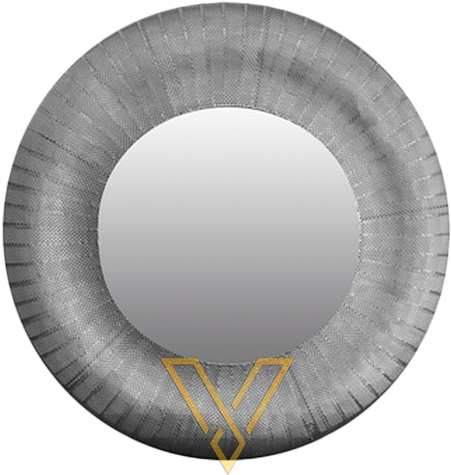 Espelho Redondo Com Moldura Metal - Circle (1000x1000), Png Download