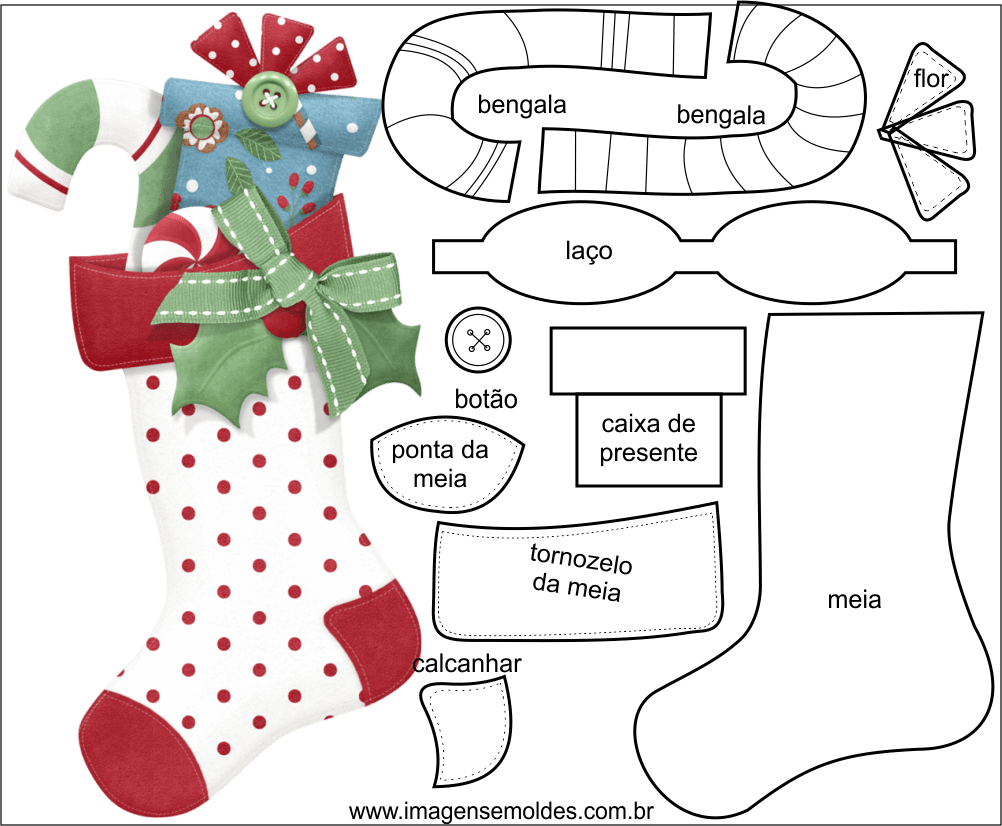 Moldes De Manualidades Navideñas (1002x826), Png Download