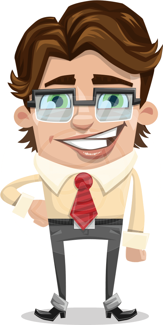 Clark Executive - Cartoon Executive Png (659x1060), Png Download