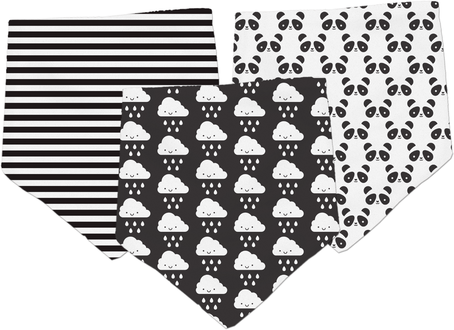 Kawaii Bandana Bibs 3-pack - Heart (1500x1500), Png Download