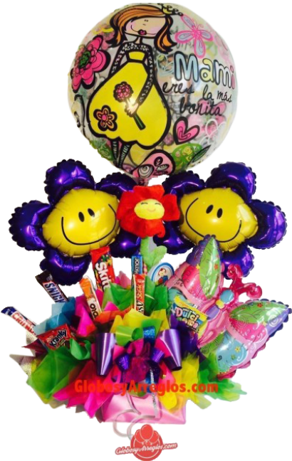 Arreglos Con Globos Feliz Dia (960x650), Png Download