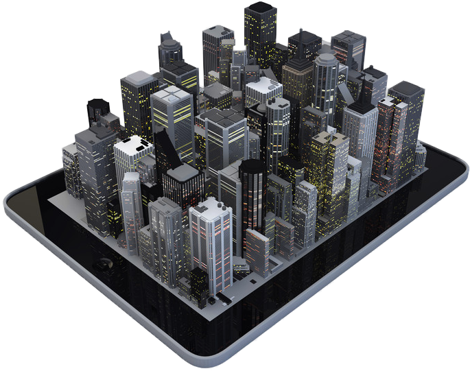 Image Result For 3d City Model - City Png Hd 3d (715x551), Png Download
