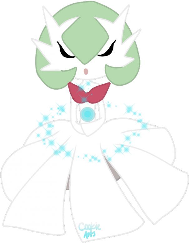 Megagardevoir - Illustration (650x867), Png Download