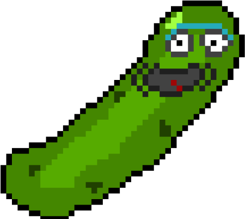 Pickle Clipart Pixel Art - Pickle Rick Pixel Art (640x480), Png Download