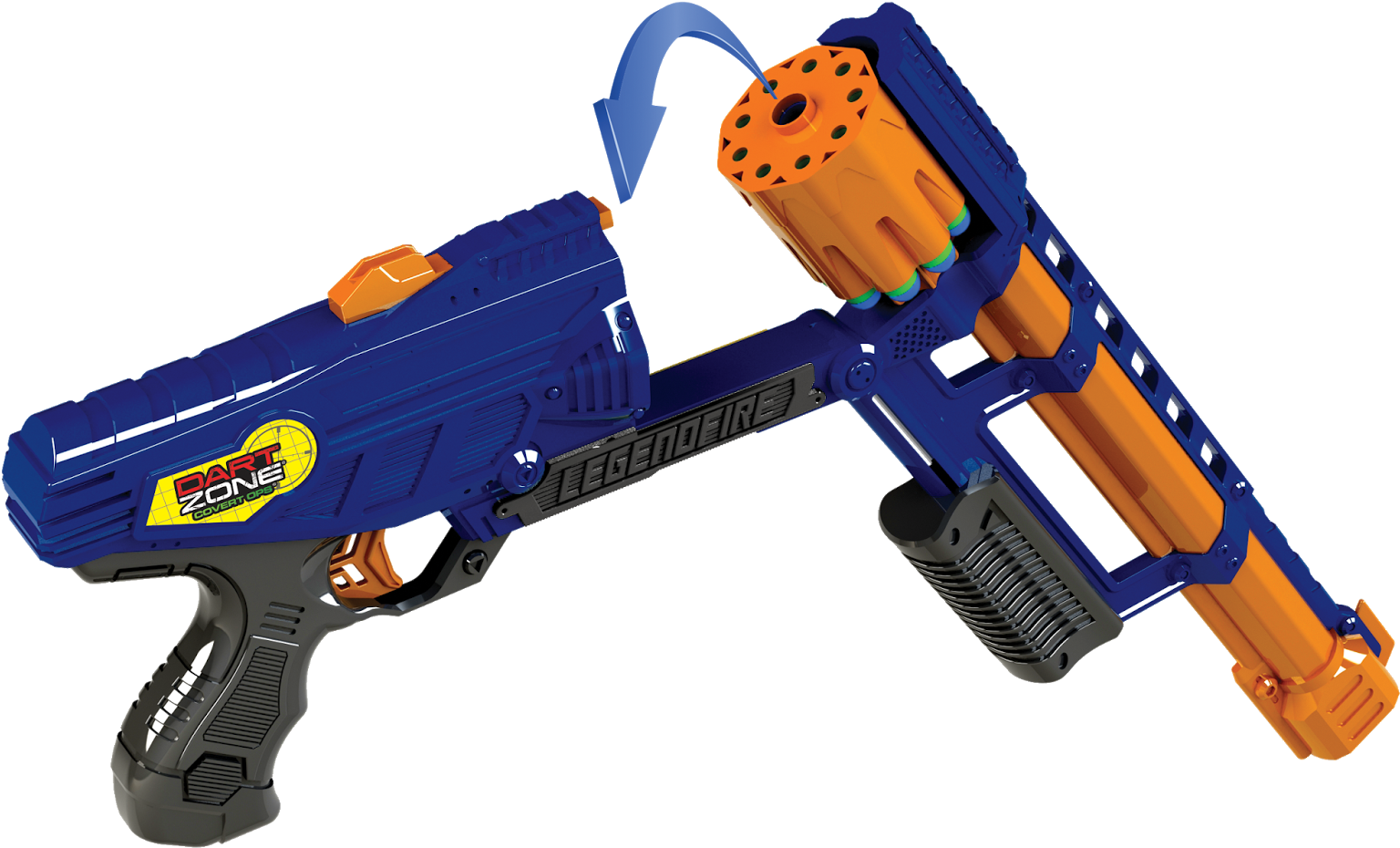 Second Cylinder Included Extra Ammo Reload For A Unique - Toy (1600x983), Png Download