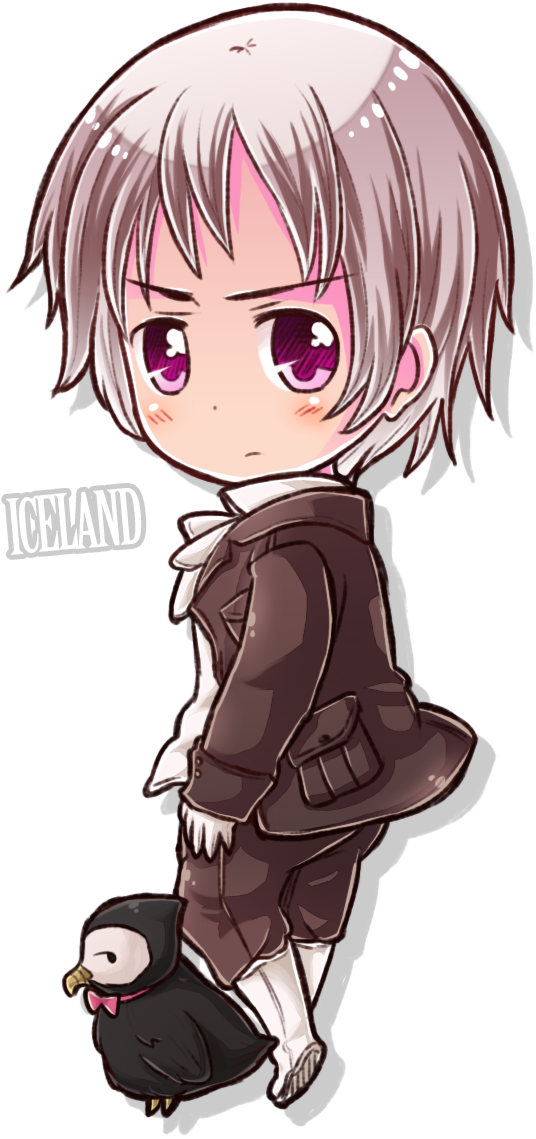 Axis Powers Images Hetalia - Iceland Hetalia Chibi (586x1198), Png Download