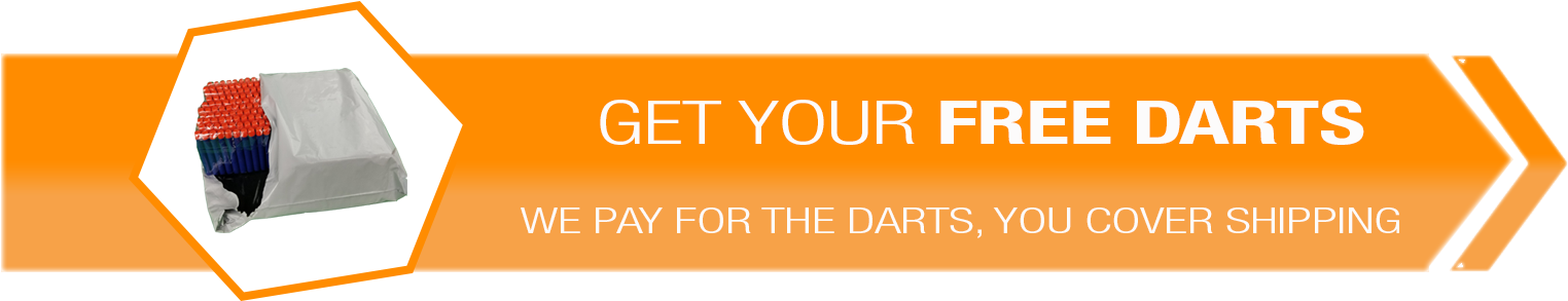 Get 200 High Performance Dart Refill Pack For Nerf - Tan (1598x377), Png Download