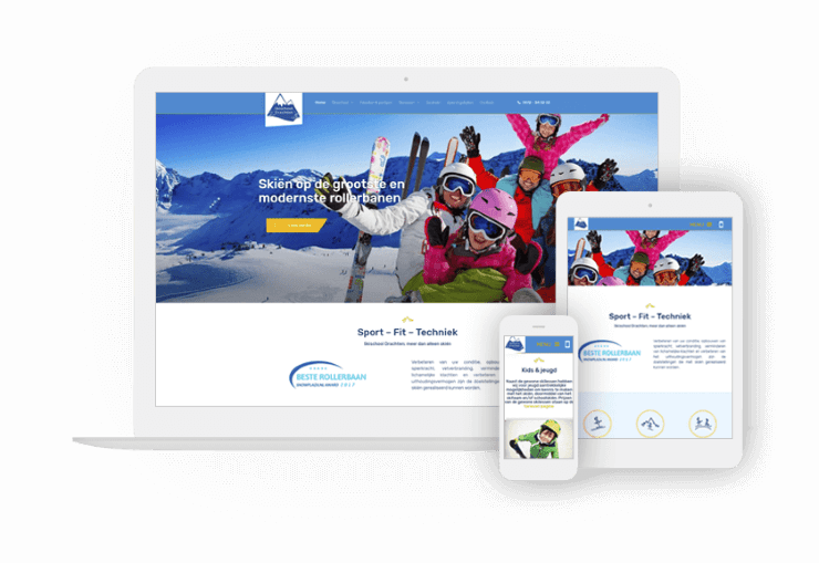 Website Laten Maken Webdesign Uit Friesland Png Pin - Skiing Families (740x509), Png Download