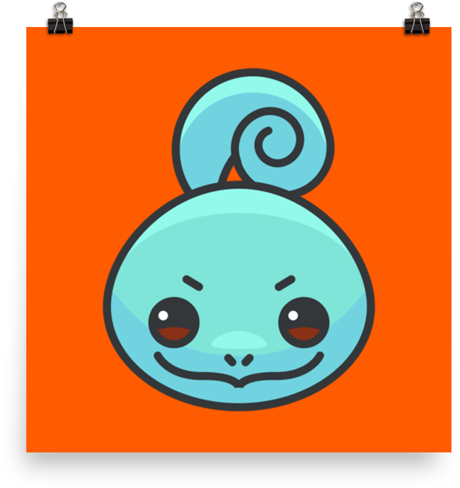 Pokemon Go Wall Poster - Squirtle (1000x1000), Png Download
