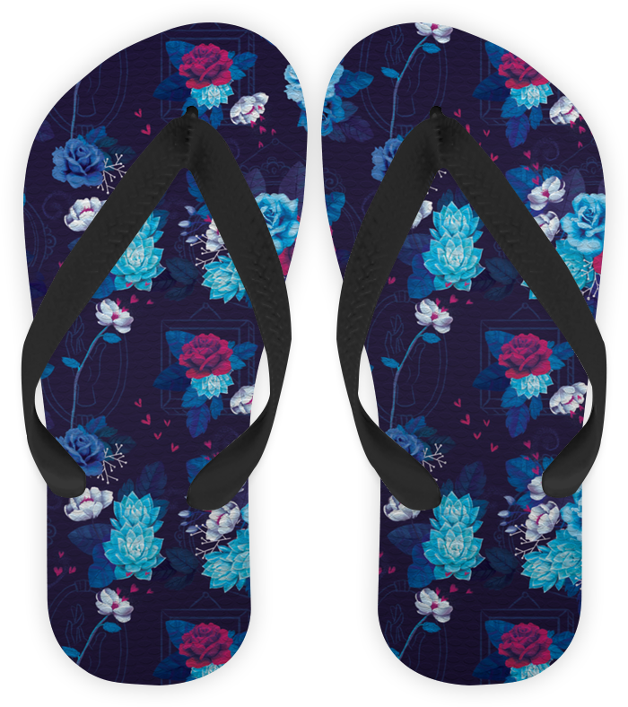Chinelo Floral - Flip-flops (800x800), Png Download