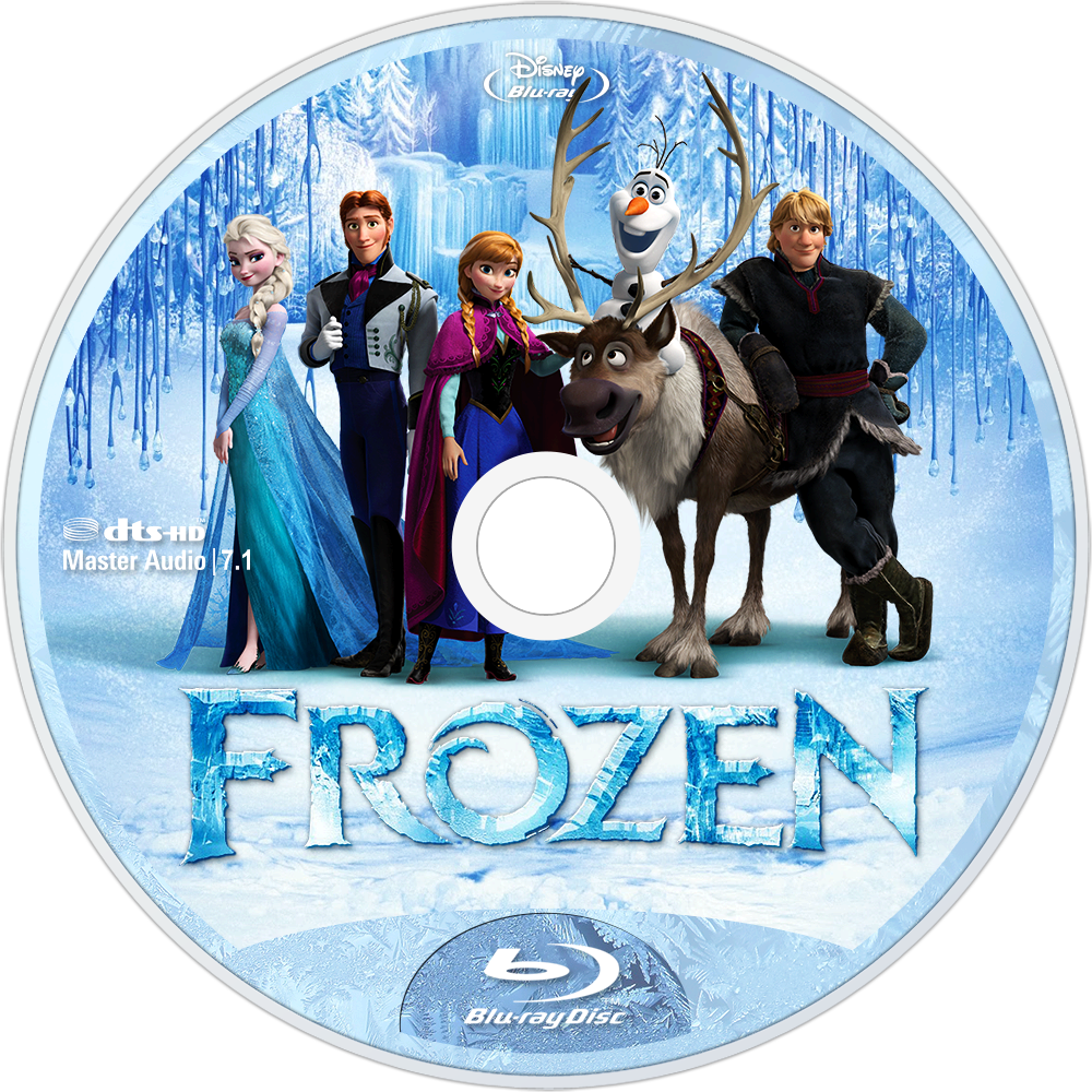Movie Fanart - Frozen Blu Ray Label (1000x1000), Png Download