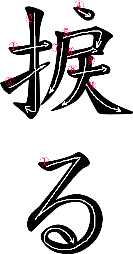 Japanese Word For Wring (500x966), Png Download