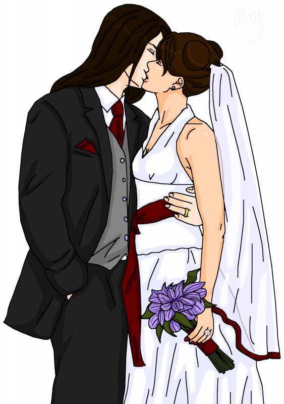 One-shot N°3 "le Mariage Tu T'imagines Une Prison Et - Tenten X Neji Mariage (563x800), Png Download