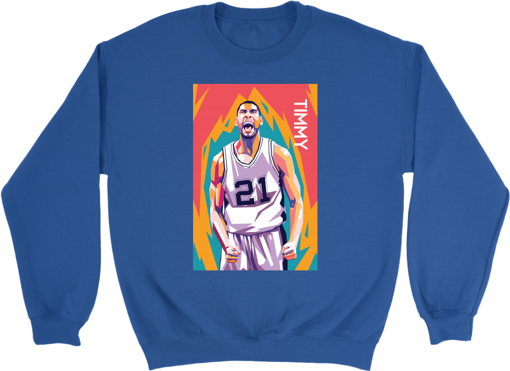 Tim Duncan Is, Without Question, The Greatest Spurs - Crew Neck (1024x1024), Png Download