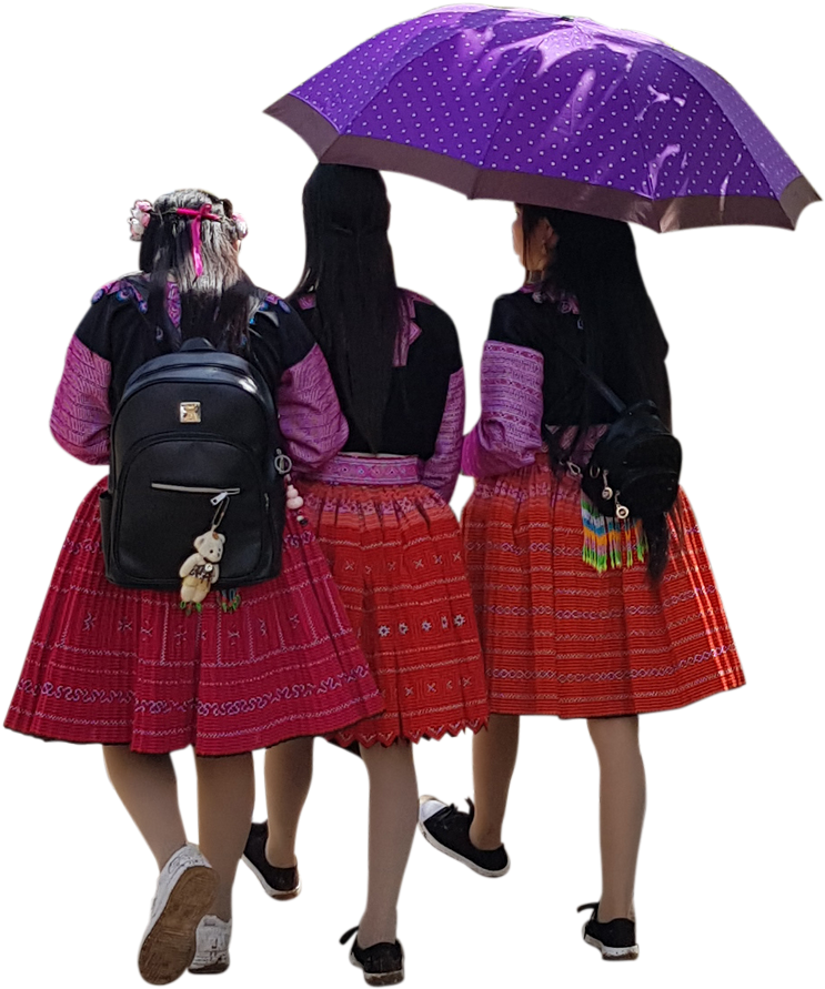Cutout People 0121 Nation H'mong - Girl (849x1080), Png Download