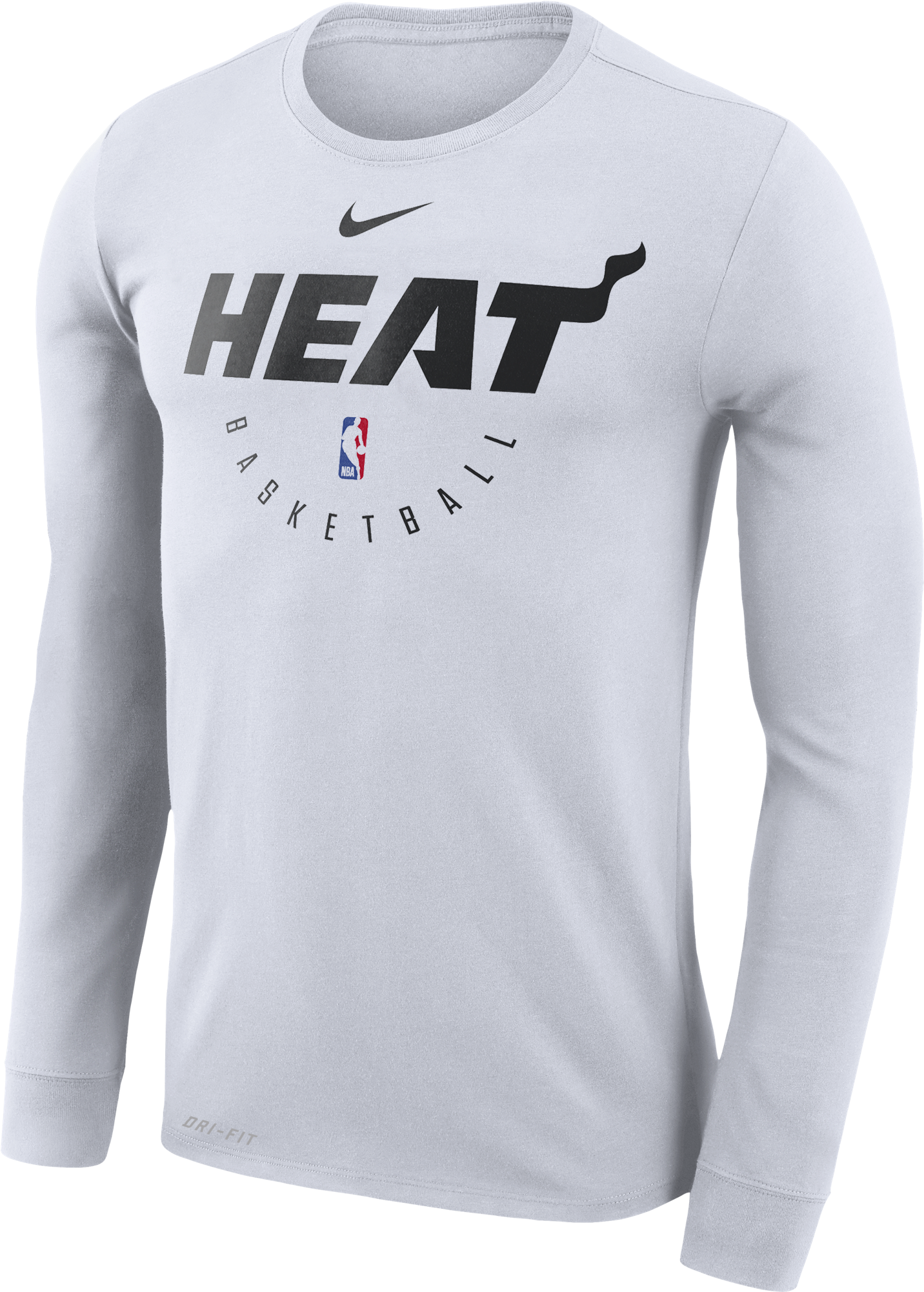 Nike Miami Heat Long Sleeve 2018 Practice Tee - Miami Heat (2228x2228), Png Download