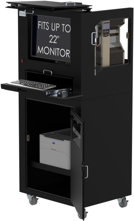 Dust Free Pc Multi-printer Workstation - Drawer (800x800), Png Download