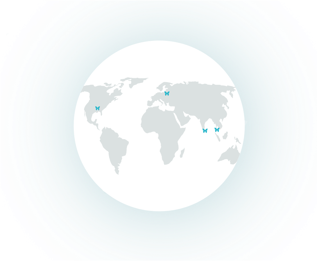 Global Presence - Circle (1300x1233), Png Download