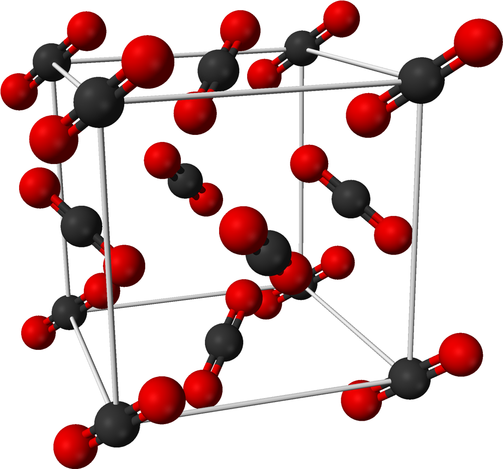 Carbon Dioxide Unit Cell 3d Balls - Carbon Dioxide Structure (1100x1031), Png Download