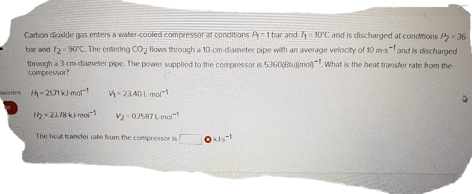 Carbon Dioxide Gas Enters A Water Cooled Compressor - Document (954x392), Png Download