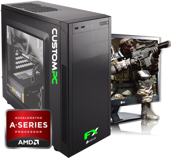 Fxg Custom Gaming Computer Amd - Corsair Carbide 100r Black Ventana Acrílico (617x621), Png Download