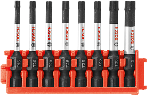 8 Pc - Screwdriver Bit Set Bosch (500x700), Png Download