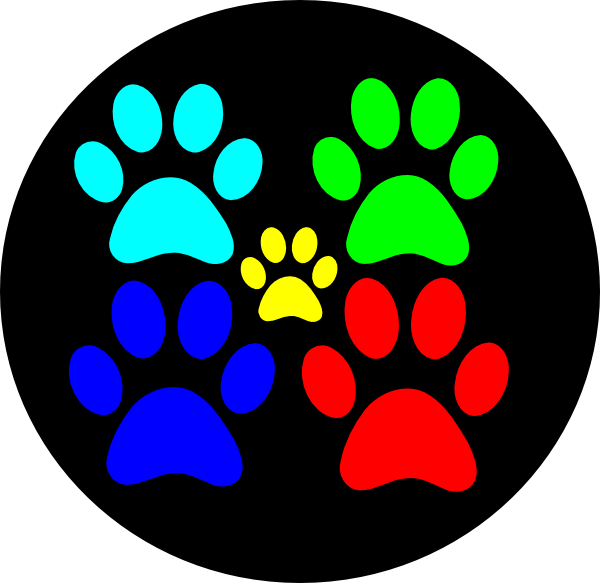 Paw Clipart Service Dog - Dog Walking (600x583), Png Download