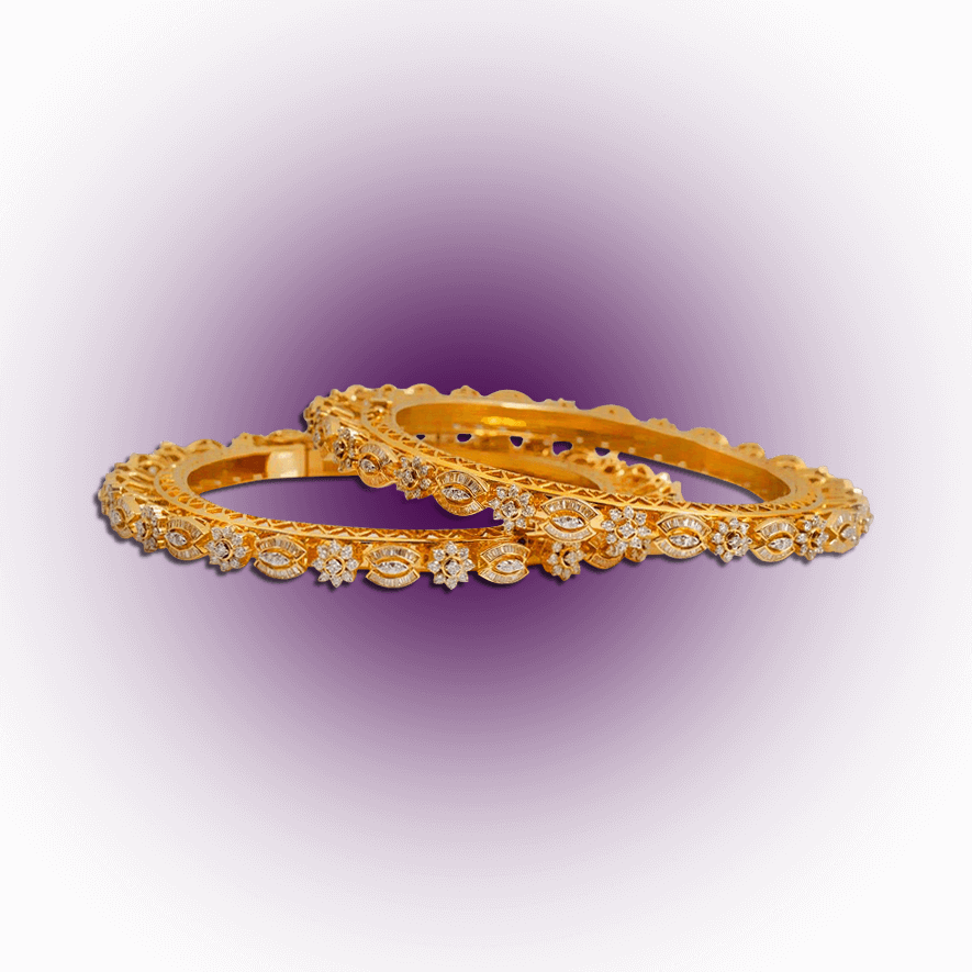 Bridal Diamond Kada - Bangle (885x885), Png Download