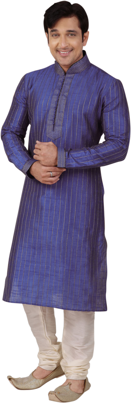 Men's Kurta With Churidar - Standing (1024x1536), Png Download