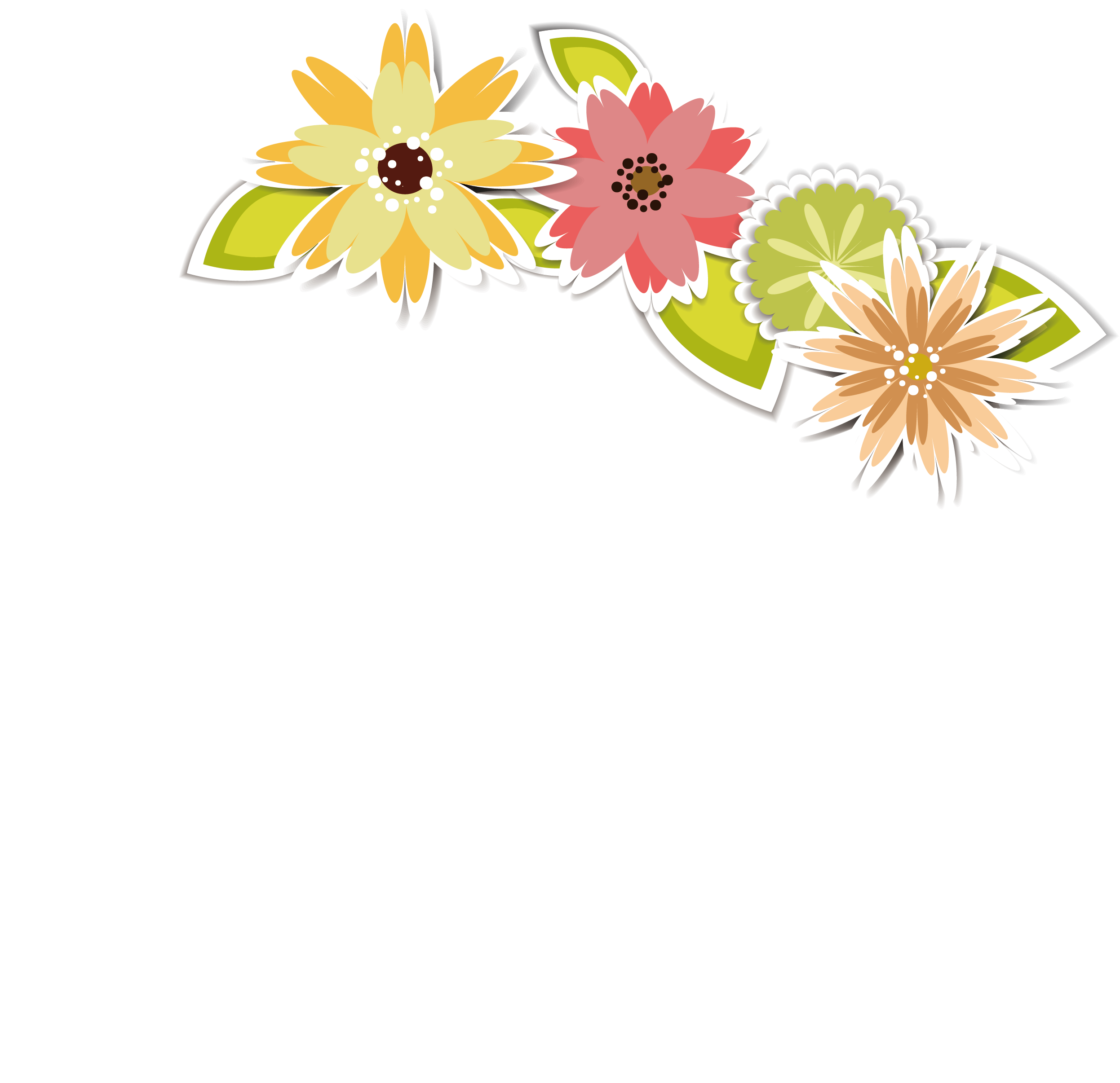 Graphic Stock Floral Design Cute Decoration Message - Flower Design Message (2493x2412), Png Download