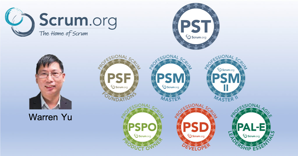Congratulations To Professional Scrum Trainer Warren - Scrum (1024x537), Png Download