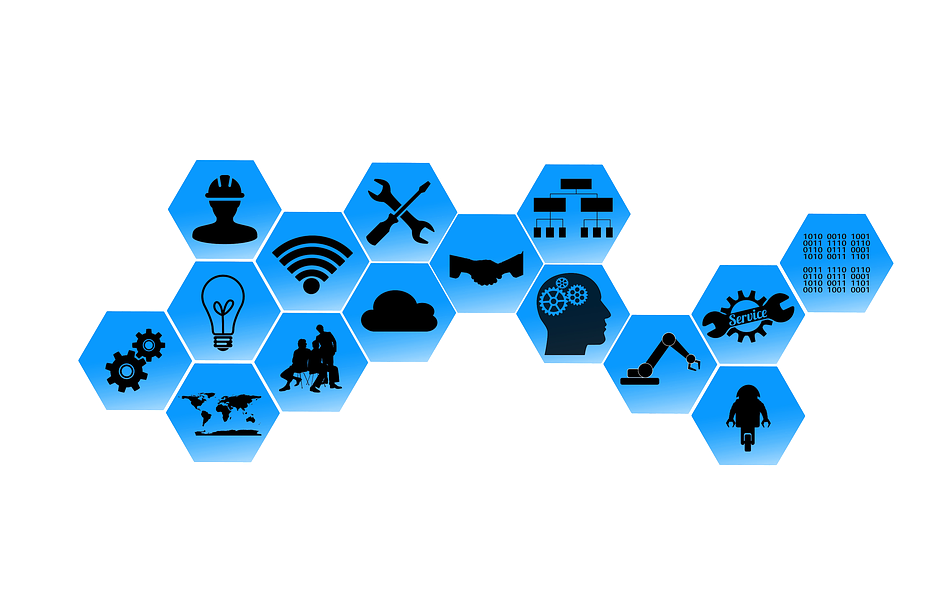Industry 4, 0, Network, Points, Lines, Interfaces - Fourth Industrial Revolution Drones (960x640), Png Download