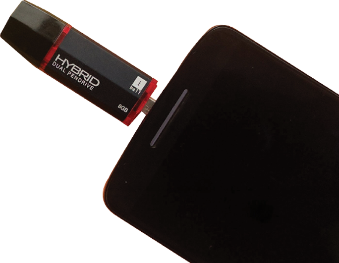With Iball Hybrid Dual Pendrive, You Could Share And - Iball Hybrid Dual Pendrive (684x531), Png Download