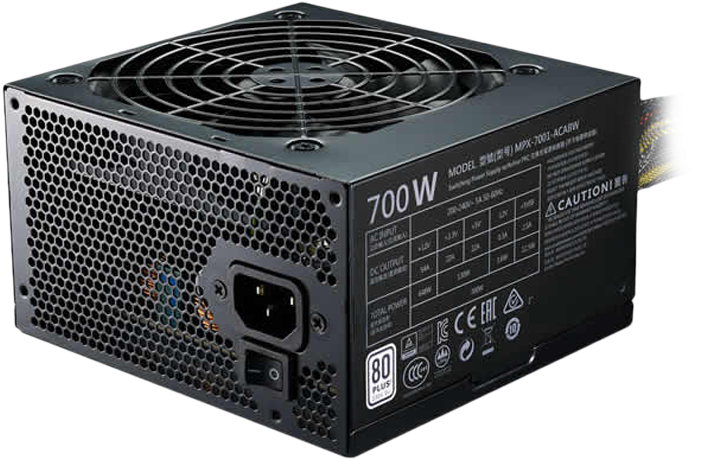 Блок Питания 700w Cooler Master Masterwatt Lite 700 - Fonte Cooler Master Masterwatt Lite 600w (700x700), Png Download