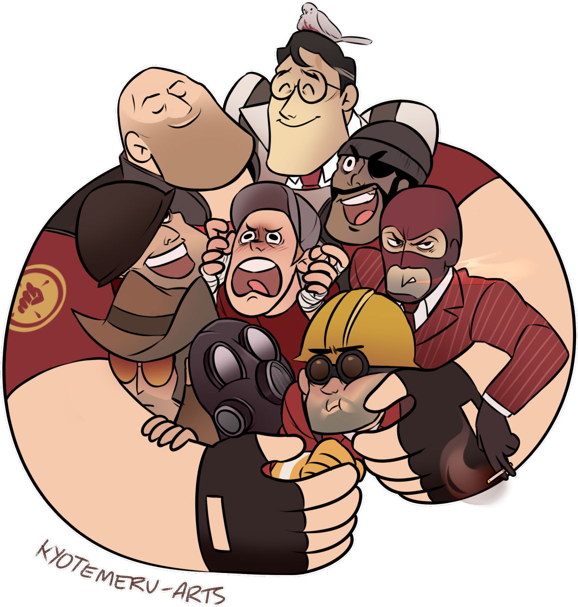 Team Forteresse 2 Dessin (1280x1438), Png Download