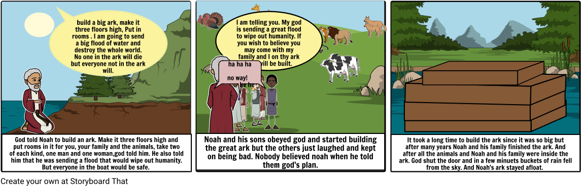 Noah's Ark Assesment - Cartoon (1164x385), Png Download