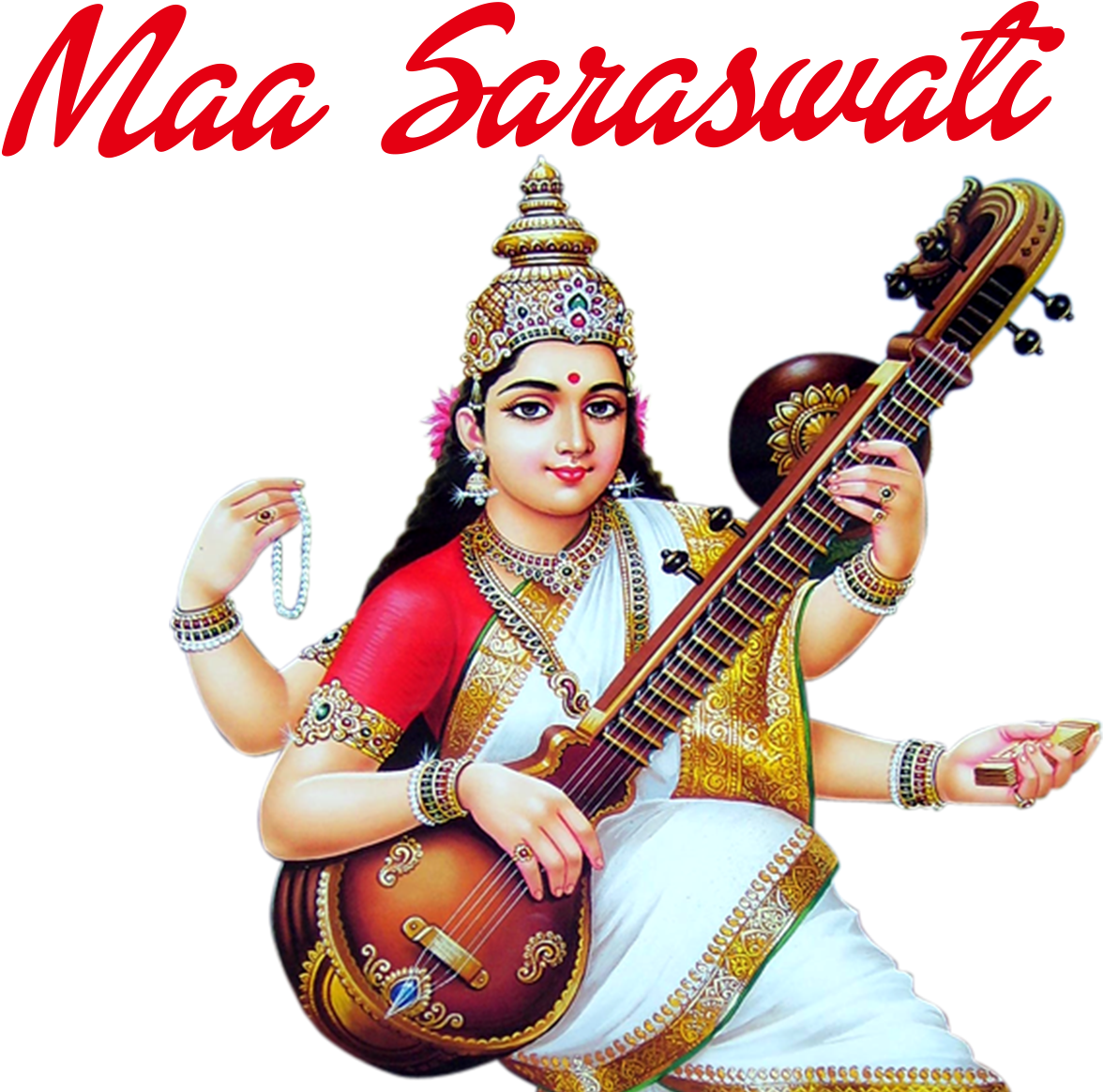 Saraswati Puja Photo Background Png Saraswati Puja - Saraswati Mata Hd Png (1920x1200), Png Download