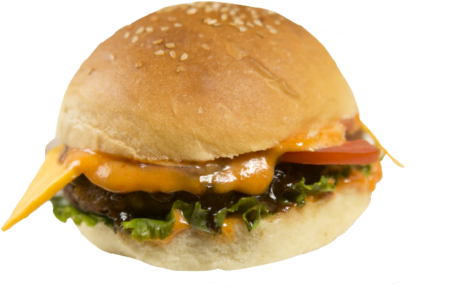 Bar B Q Beef Cheese Burger - Fast Food (762x508), Png Download