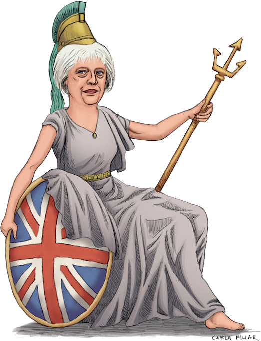 May Day - Rule Britannia Theresa May (531x713), Png Download
